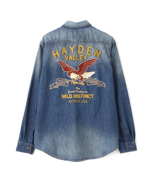 EMB DENIM SHIRT 'HAYDEN VALLEY' / 刺繍 デニムシャツ ヘイデン