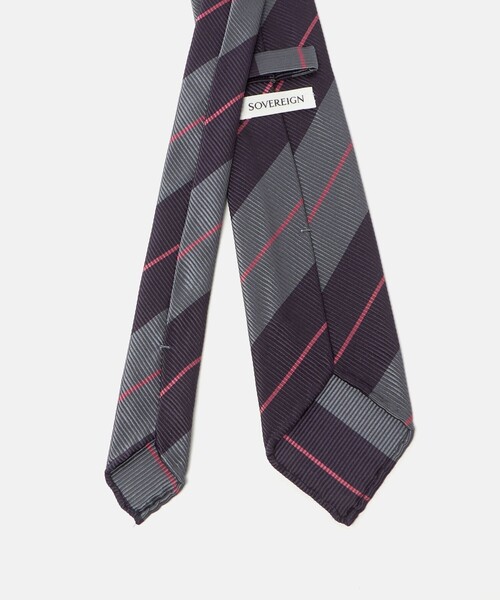 SOVEREIGN（ソブリン）の「＜SOVEREIGN＞マルチストライプ ネクタイ（ネクタイ・メンズ・ライトブルー/ブラック/ネイビー/オレンジ・FREE）」の7枚目の写真