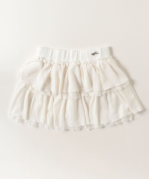 TITTY&CO.（ティティーアンドコー）の「レースフリルスウェットスカート（スカート・レディース・ブラウン/アイボリー/チャコールグレー/グレー・ﾌﾘ-/FREE）」の2枚目の写真