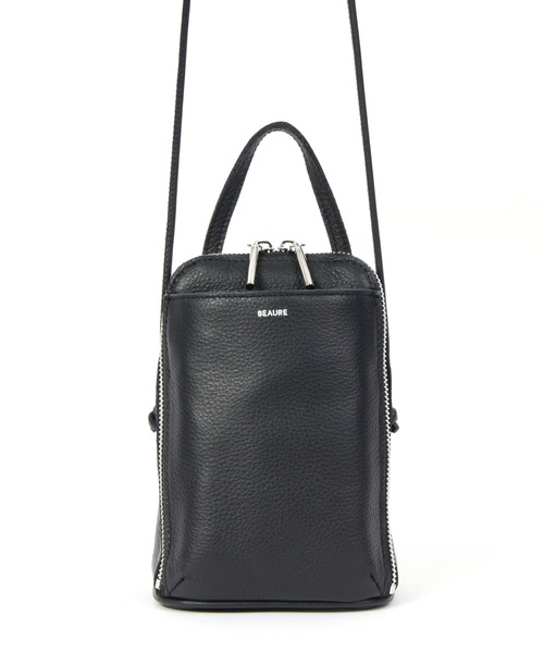 Beau're(ヴュレ)の「BEAURE New ブガッティ型 2Way ミニ ショルダー Bag(ショルダーバッグ・レディース・ネイビー/ブラウン/アイボリー/ブラック/シルバー・FREE)」の22枚目の写真