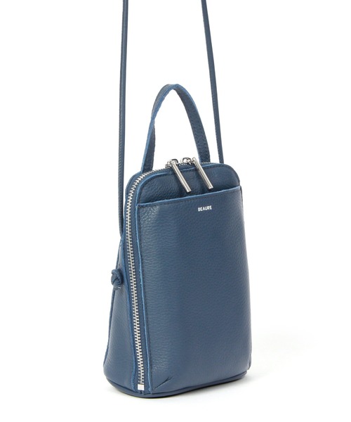 Beau're(ヴュレ)の「BEAURE New ブガッティ型 2Way ミニ ショルダー Bag(ショルダーバッグ・レディース・ネイビー/ブラウン/アイボリー/ブラック/シルバー・FREE)」の19枚目の写真