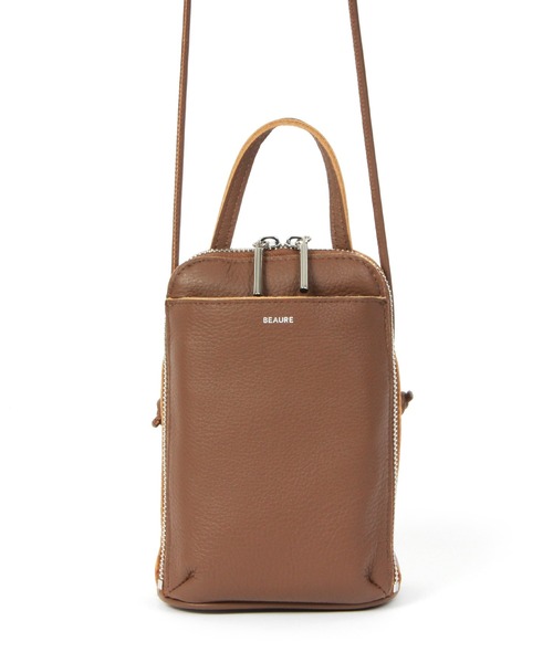 Beau're(ヴュレ)の「BEAURE New ブガッティ型 2Way ミニ ショルダー Bag(ショルダーバッグ・レディース・ネイビー/ブラウン/アイボリー/ブラック/シルバー・FREE)」の6枚目の写真
