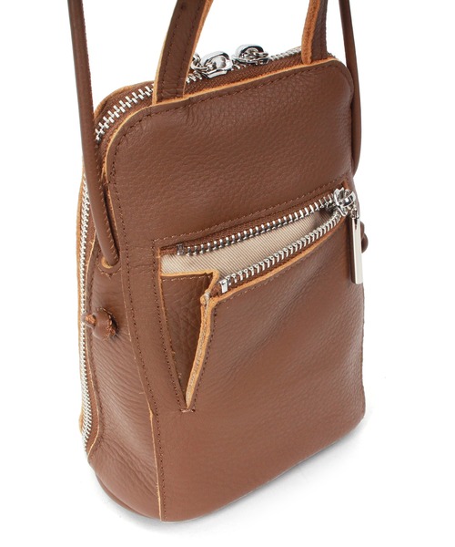 Beau're(ヴュレ)の「BEAURE New ブガッティ型 2Way ミニ ショルダー Bag(ショルダーバッグ・レディース・ネイビー/ブラウン/アイボリー/ブラック/シルバー・FREE)」の9枚目の写真