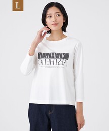 【L】【ウォッシャブル】コーコランバイオスムースプリントTシャツ