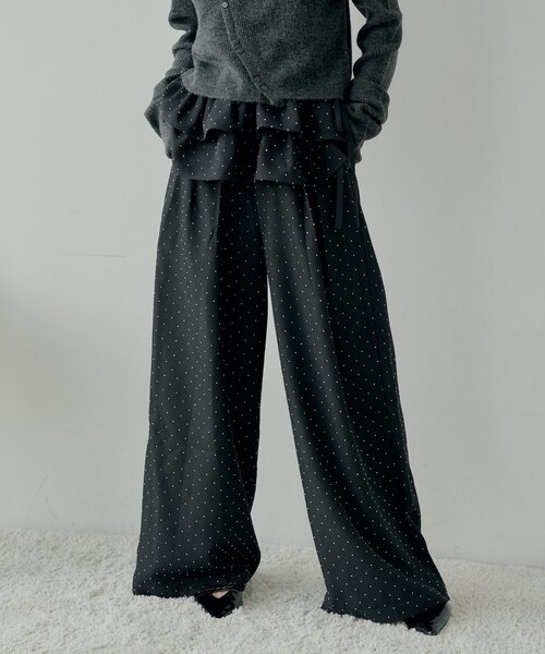 SALON by Chico】取り外しフリルルーズスラックスパンツ（その他