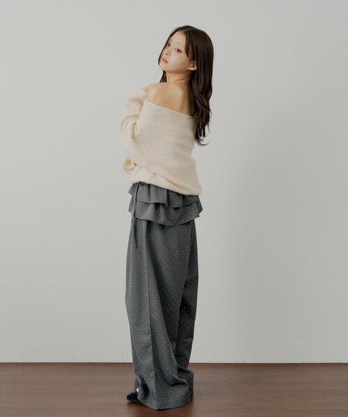 SALON by Chico】取り外しフリルルーズスラックスパンツ（その他パンツ