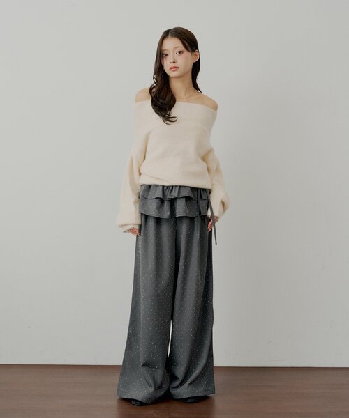 SALON by Chico】取り外しフリルルーズスラックスパンツ（その他パンツ