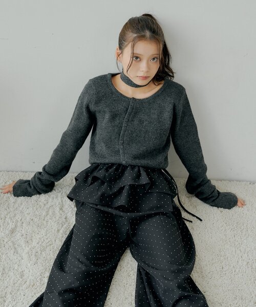 【SALON by Chico】取り外しフリルルーズスラックスパンツ Chico（チコ） パンツ 「SALON by Chico」取り外しフリルルーズ