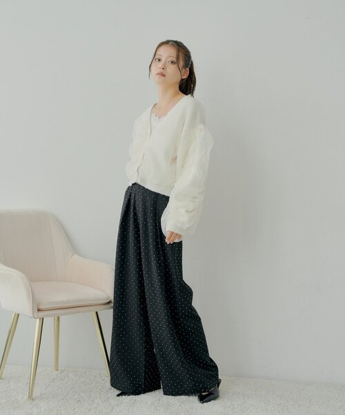 Chico（チコ）の「【SALON by Chico】取り外しフリルルーズスラックスパンツ（その他パンツ・レディース・グレー/グレー系その他2/ブラック/ブラウン系その他2/ブラック系その他2/グレー系その他3/ブルー系その他3・FREE/SMALL）」の13枚目の写真