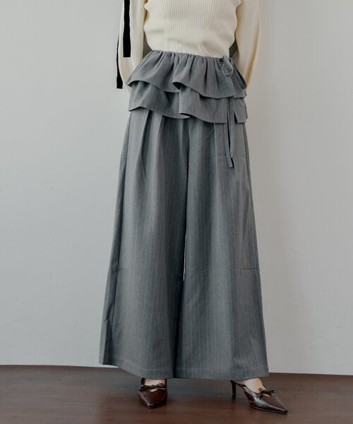 その他 chiko SALON by Chico】取り外しフリルルーズスラックスパンツ（その他