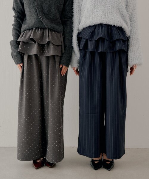 SALON by Chico】取り外しフリルルーズスラックスパンツ（その他パンツ