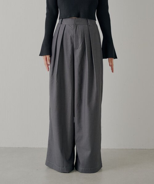 Chico（チコ）の「【SALON by Chico】取り外しフリルルーズスラックス