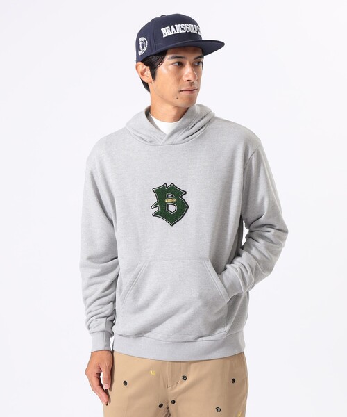 セール】〈MEN〉ORANGE LABEL / Bロゴワッペン 裏毛 パーカー（吸水速