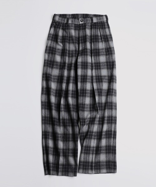 BALLAST ARK（バラストアーク）の「BALLAST ARK / バラストアーク：Cotton Flannel Check Easy Pants：BA12-PT01[AST]（その他パンツ・メンズ・ブラウン/ブラック・M/L）」の2枚目の写真