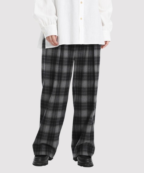 BALLAST ARK（バラストアーク）の「BALLAST ARK / バラストアーク：Cotton Flannel Check Easy Pants：BA12-PT01[AST]（その他パンツ・メンズ・ブラウン/ブラック・M/L）」の15枚目の写真