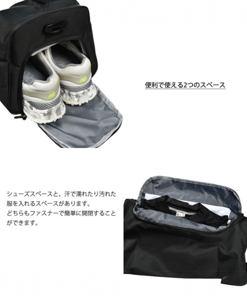 シューズ収納 & 汚れものスペース付き 2WAYゴルフボストンバッグ