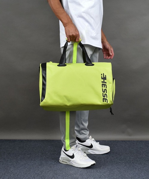 COMON GOLF(コモンゴルフ)の「シューズ収納 & 汚れものスペース付き 2WAYゴルフボストンバッグ(ボストンバッグ・メンズ・ブラック/ホワイト/イエロー・FREE)」の13枚目の写真