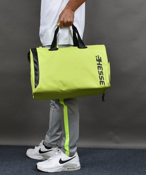 COMON GOLF(コモンゴルフ)の「シューズ収納 & 汚れものスペース付き 2WAYゴルフボストンバッグ(ボストンバッグ・メンズ・ブラック/ホワイト/イエロー・FREE)」の15枚目の写真