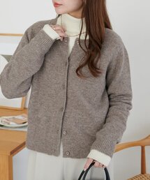 【WEB限定】クルーネックニットカーディガン