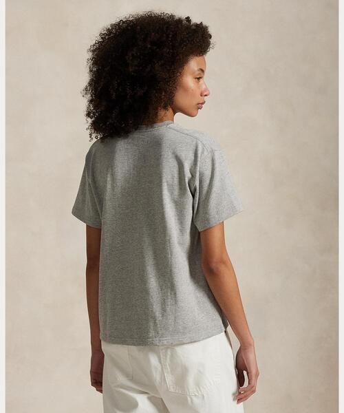 POLO RALPH LAUREN(ポロ ラルフ ローレン)の「コットン ジャージー クルーネック Tシャツ(Tシャツ/カットソー・レディース・グレー系・L/M/S/XL/XS)」の6枚目の写真