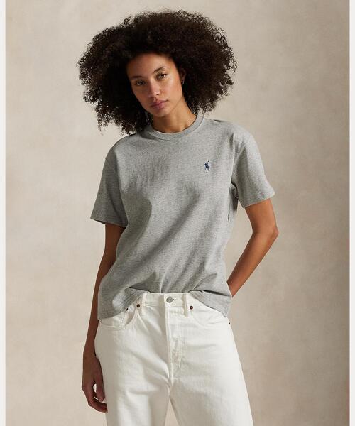 POLO RALPH LAUREN(ポロ ラルフ ローレン)の「コットン ジャージー クルーネック Tシャツ(Tシャツ/カットソー・レディース・グレー系・L/M/S/XL/XS)」の4枚目の写真