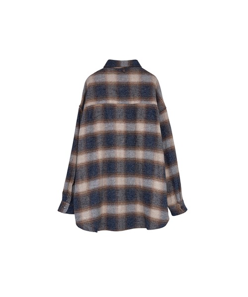 INTERPLAY(インタープレイ)の「【INTERPLAY】Regular Collar OverSize Shirt【Ombre Check】(シャツ/ブラウス・メンズ・グレー/ブルー/ベージュ・FREE)」の7枚目の写真