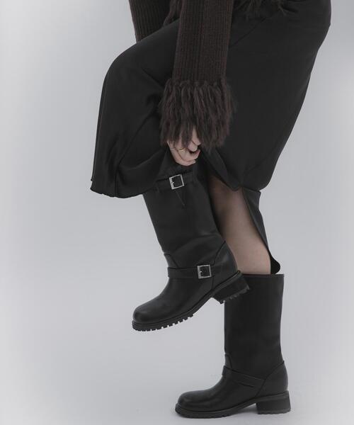 SENSE OF PLACE by URBAN RESEARCH（センスオブプレイスバイアーバンリサーチ）の「エンジニアブーツ（ブーツ・レディース・ブラック/ライトベージュ・SMALL/LARGE/MEDIUM）」の4枚目の写真