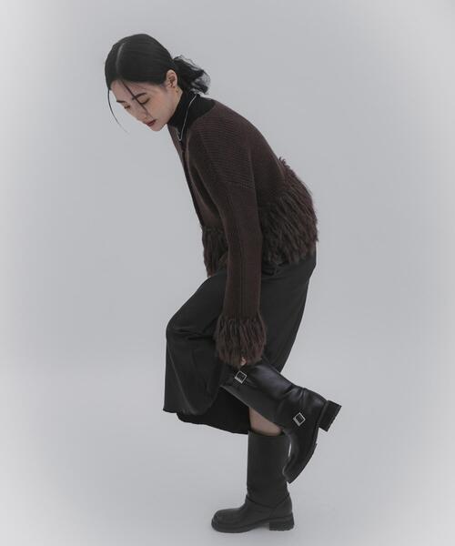 SENSE OF PLACE by URBAN RESEARCH（センスオブプレイスバイアーバンリサーチ）の「エンジニアブーツ（ブーツ・レディース・ブラック/ライトベージュ・SMALL/LARGE/MEDIUM）」の5枚目の写真