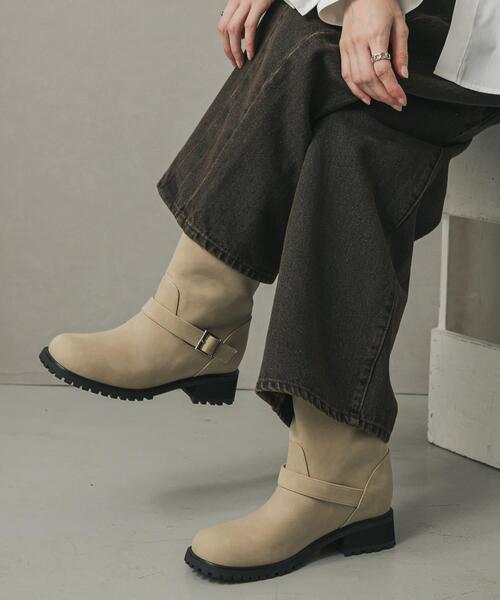 SENSE OF PLACE by URBAN RESEARCH（センスオブプレイスバイアーバンリサーチ）の「エンジニアブーツ（ブーツ・レディース・ブラック/ライトベージュ・SMALL/LARGE/MEDIUM）」の21枚目の写真