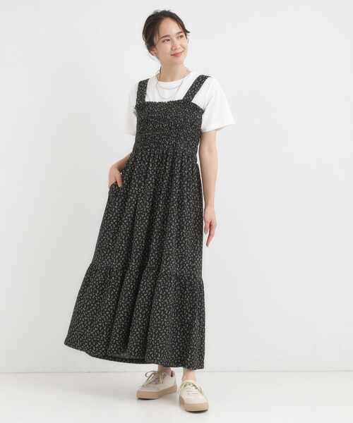 Cutie Blonde(キューティーブロンド)の「【2WAY】肩紐が取り外しできる シャーリングワンピース(ワンピース・レディース・ブラック系6/ブラック・00)」の12枚目の写真