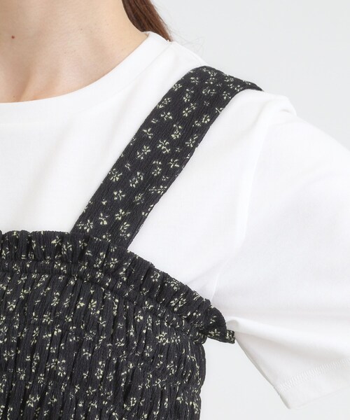 Cutie Blonde(キューティーブロンド)の「【2WAY】肩紐が取り外しできる シャーリングワンピース(ワンピース・レディース・ブラック系6/ブラック・00)」の22枚目の写真