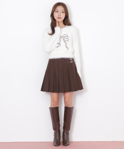 JILL by JILL STUART（ジルバイジルスチュアート）の「◇ サイドベルトプリーツミニスカート（スカート・レディース・ブラウン/ベージュ/ベージュ系その他・SMALL/MEDIUM）」の22枚目の写真