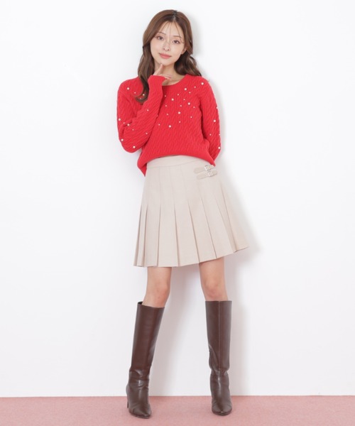 JILL by JILL STUART（ジルバイジルスチュアート）の「◇ サイドベルトプリーツミニスカート（スカート・レディース・ブラウン/ベージュ/ベージュ系その他・SMALL/MEDIUM）」の18枚目の写真