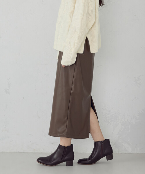 COMME CA ISM（コムサイズム）の「合成皮革 スカート / セットアップ対応（スカート・レディース・ブラウン/ブラック・MEDIUM/LARGE）」の7枚目の写真