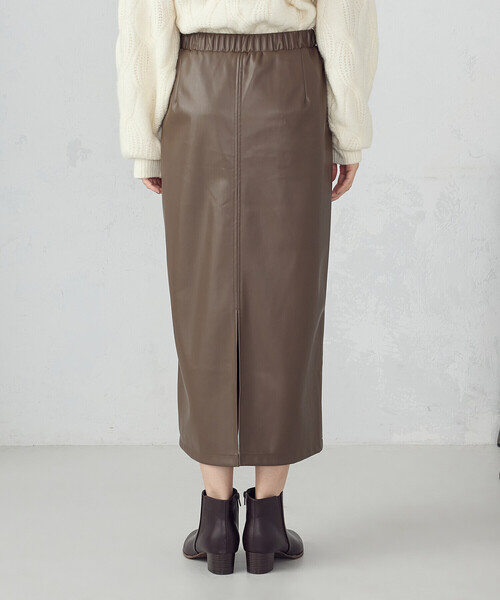 COMME CA ISM（コムサイズム）の「合成皮革 スカート / セットアップ対応（スカート・レディース・ブラウン/ブラック・MEDIUM/LARGE）」の16枚目の写真
