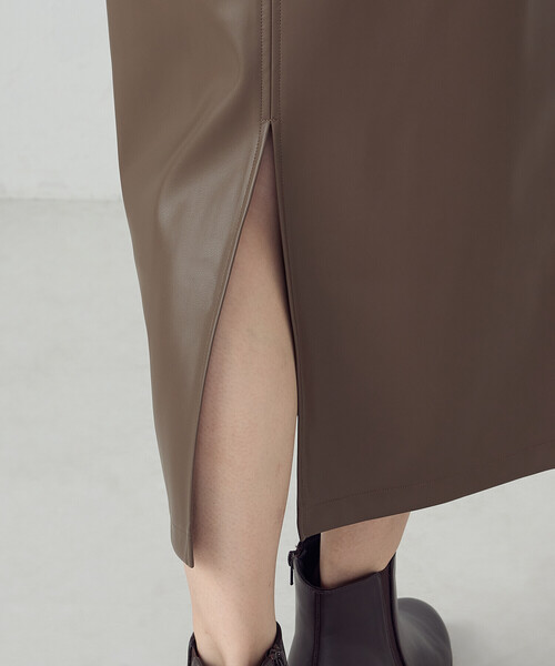 COMME CA ISM（コムサイズム）の「合成皮革 スカート / セットアップ対応（スカート・レディース・ブラウン/ブラック・MEDIUM/LARGE）」の21枚目の写真