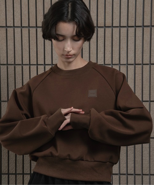 lawgy（ラウジー）の「lawgy original logo patch sweat / ラウジーオリジナルロゴパッチスウェット（スウェット・レディース・ヘザーグレー/アイボリー/ブラウン・FREE）」の3枚目の写真