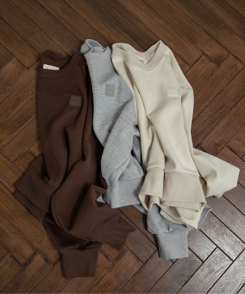 lawgy（ラウジー）の「lawgy original logo patch sweat / ラウジーオリジナルロゴパッチスウェット（スウェット・レディース・ヘザーグレー/アイボリー/ブラウン・FREE）」の8枚目の写真