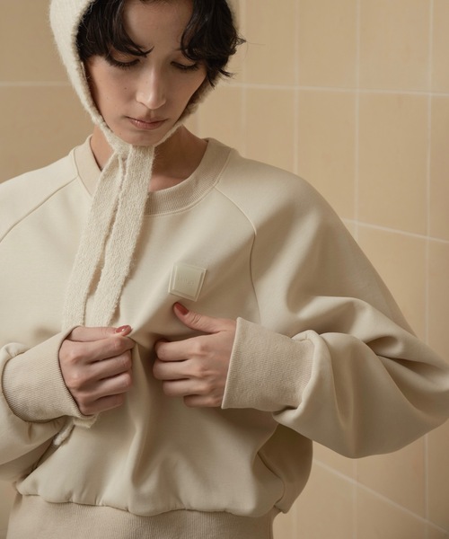 lawgy（ラウジー）の「lawgy original logo patch sweat / ラウジーオリジナルロゴパッチスウェット（スウェット・レディース・ヘザーグレー/アイボリー/ブラウン・FREE）」の7枚目の写真