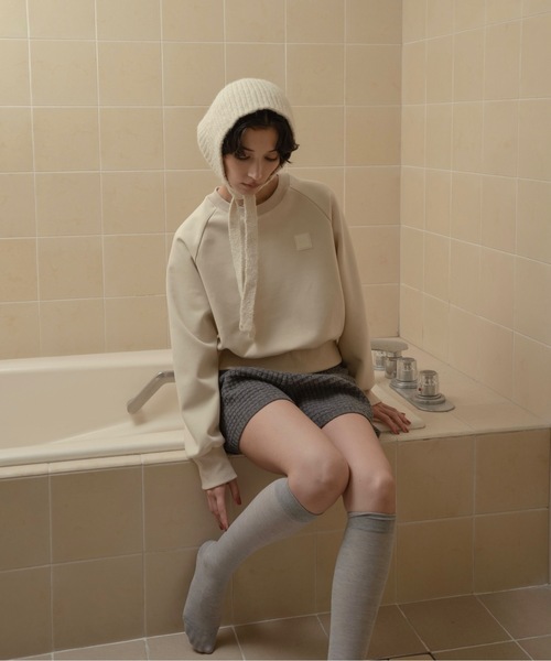 lawgy（ラウジー）の「lawgy original logo patch sweat / ラウジーオリジナルロゴパッチスウェット（スウェット・レディース・ヘザーグレー/アイボリー/ブラウン・FREE）」の5枚目の写真