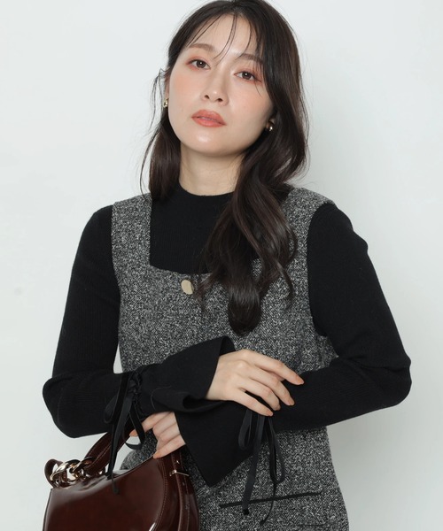 袖リボンフレアスリーブニット（ニット/セーター）｜Apuweiser-riche