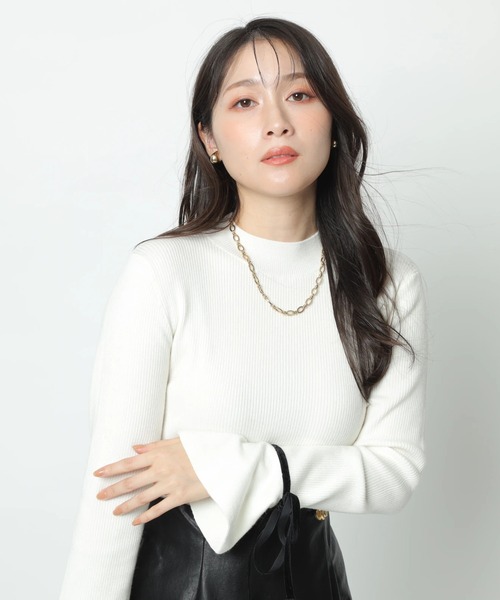 袖リボンフレアスリーブニット（ニット/セーター）｜Apuweiser-riche