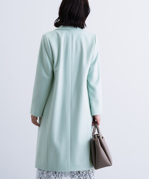 INDIVI（インディヴィ）の「【名品コート／日本製】ウール100％チェスターコート（チェスターコート・レディース・ブラック/ブラウン系/ライトグリーン/アイボリー系8・05/13/15 /19/36/38/40/03）」の19枚目の写真