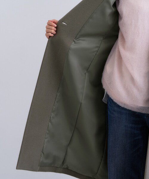 INDIVI（インディヴィ）の「【名品コート／日本製】ウール100％チェスターコート（チェスターコート・レディース・ブラック/ブラウン系/ライトグリーン/アイボリー系8・05/13/15 /19/36/38/40/03）」の5枚目の写真