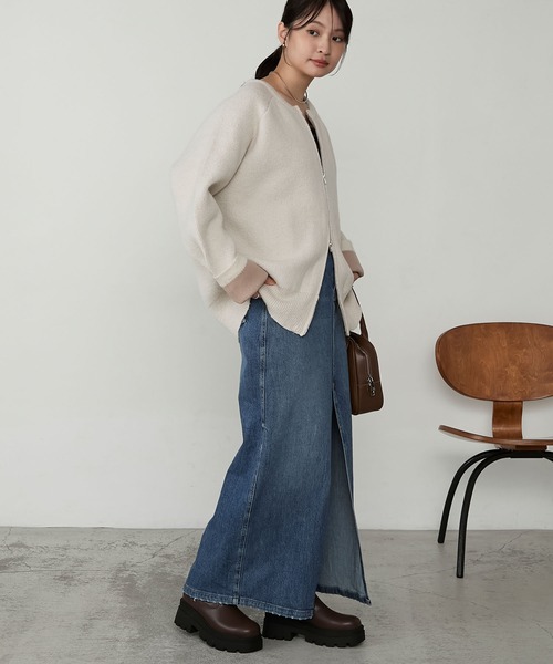 MONO-MART（モノマート）の「ストレッチボリュームトラックソールショートブーツ（ブーツ・レディース・ダークブラウン/ブラック・M/S/L）」の19枚目の写真