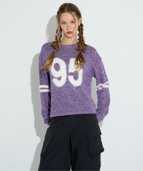 anna sui nyc(アナ スイ エヌ ワイ シー)の「No.95MIXニットプルオーバー(ニット/セーター・レディース・ブラック/パープル/イエロー・FREE)」の2枚目の写真