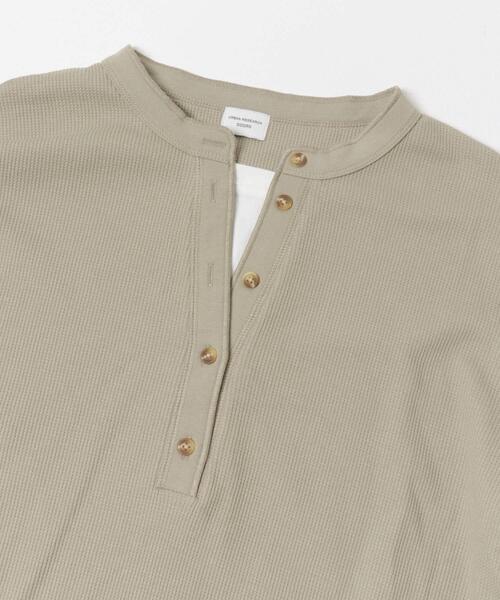 URBAN RESEARCH DOORS（アーバンリサーチドアーズ）の「レイヤード風ワッフルヘンリープルオーバー（Tシャツ/カットソー・レディース・チャコールグレー/ベージュ系その他・MEDIUM）」の14枚目の写真
