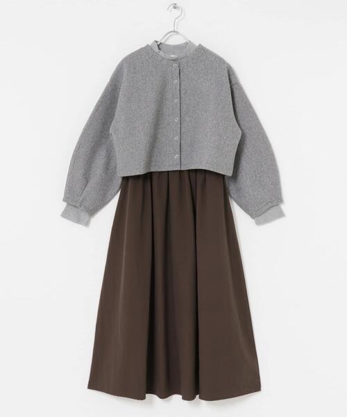 ITEMS URBANRESEARCH（アイテムズ アーバンリサーチ）の「マルチWAYセットワンピース（ワンピース・レディース・グレー/マスタード/チャコールグレー・FREE）」の17枚目の写真