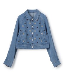 MACPHEE（マカフィー）の「ボタニカルエンブロイダリーデニム ショートジャケット（デニムジャケット・レディース）」