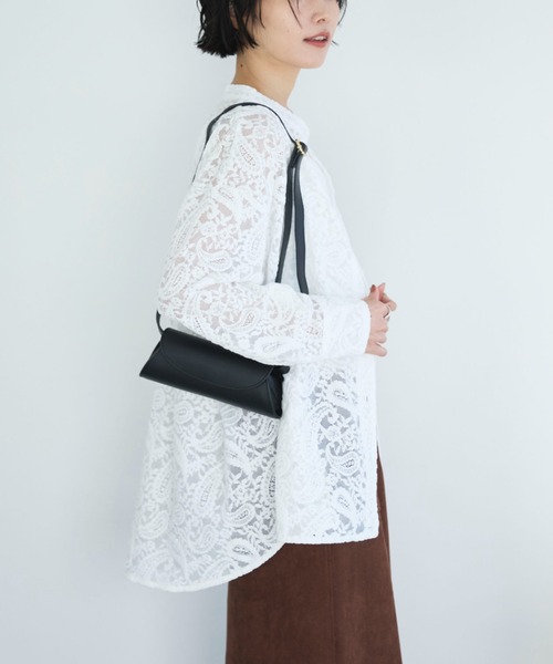 Doux archives（ドゥアルシーヴ）の「フロッキーレースバンドカラーシャツ（シャツ/ブラウス・レディース・ブラック/オフホワイト/ブラウン・FREE）」の18枚目の写真